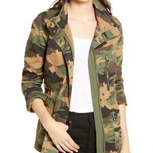 Madewell Women's Size XL Dispatch Camo Brown Green Canvas Military Jacket